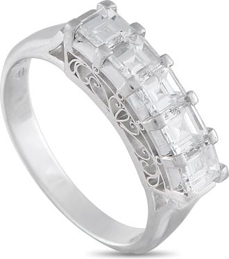 Luxury Bazaar Platinum 1.51 ct Diamond Five Stone Ring 5330