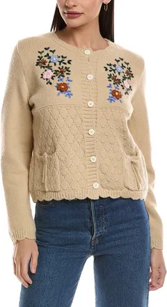 OAT New Yor Floral Embroidered Cardigan