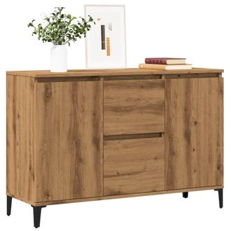 Berkfield Home Sideboard Artisan Oak 102x35x70 cm Engineered Wood in Brown | Size: 102 x 35 x 70 cm