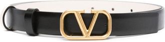 Valentino Garavani VLogo Signature leather belt - women - Calf Leather - 80 - Black