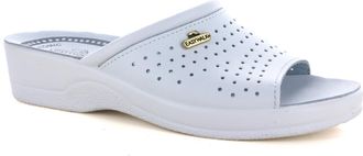 Easywalk 900 Leather Slip-on Womens Ladies Sandal Clogs Slides Mule Slippers Shoes, White, EU 39, UK 5.5