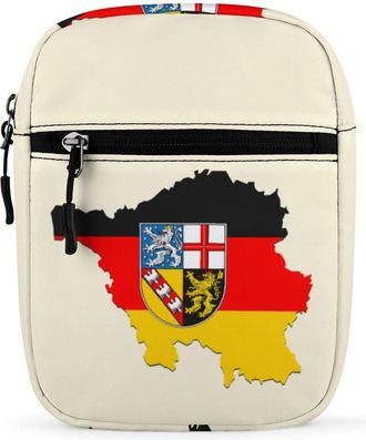 Generic Map with Germany Flag Trendy Crossbody Bag for Men Women Small Satchel Men Sling Adjustable Shoulder Strap Messenger