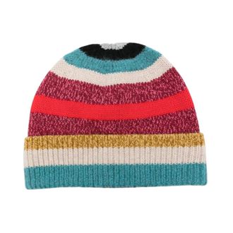 Paul Smith Accessoires, Dames, Veelkleurig, ONE Size, Gestreept mutsje