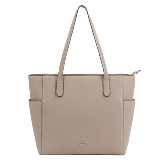Paul Costelloe Womens Lucinda Leather Shoulder Bag - Beige - One Size