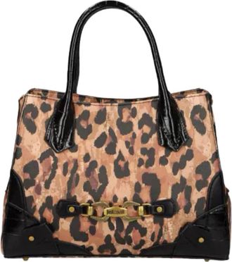 Just Cavalli Snake Bite Tote Bag - Dames - Shoppers - Bruin - ONE Size - Leer - Tassen