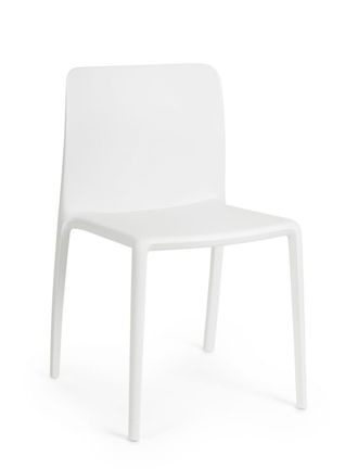 BIZZOTTO Juego 4 sillas acero blanco