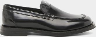 Moschino Logo Leather Loafers