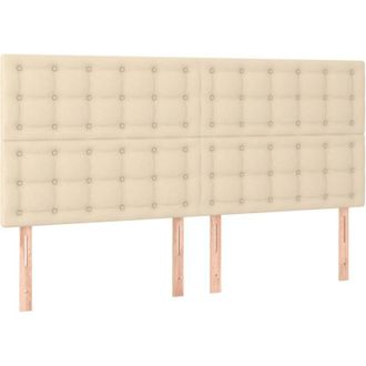 vidaXL Cabeceros 4 Unidades De Tela Color Crema 80x5x78/88 Cm Vidaxl