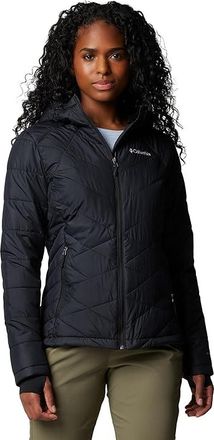 Columbia Plus Size Heavenly Hooded Jacket Womens Clothing Black : 2X, Fleece/Polyester
