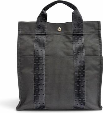 Herm&egrave;s Gray Polyamide Polyester Backpack (Pre-Owned)