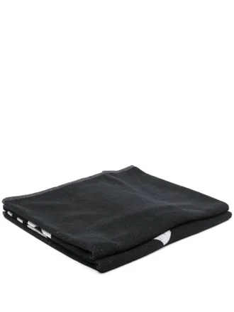 adidas Asciugamano extra grande con motivo a trifoglio jacquard (100cm x 170cm) - Nero