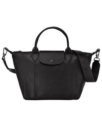 Longchamp Handtasche aus Leder Le Pliage S, Frau, Schwarz, TU