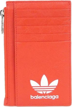 Balenciaga Orange Orange Red Leather Coin Purse/Coin Case (Pre-Owned)