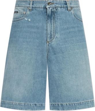Dolce & Gabbana Korte Broeken, Heren, Blauw, XL, Denim, Denim Shorts