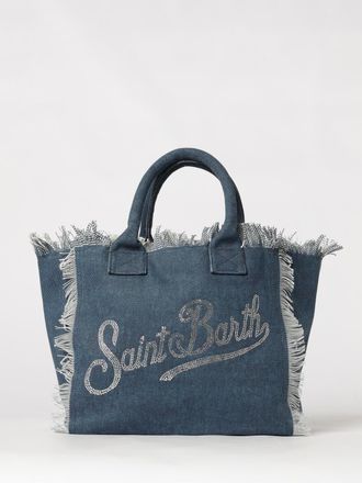 MC2 Saint Barth Borsa Vanity in cotone con logo di strass