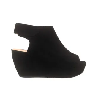 Sacha London Womens Orchid Suede Wedge Sandal In Black