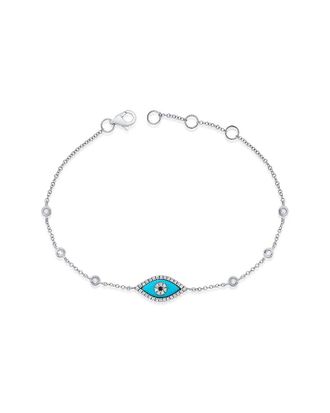 Sabrina Designs 14K 0.19 Ct. Tw. Diamond Evil Eye Bracelet