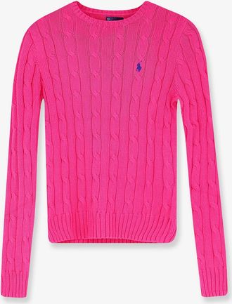 Ralph Lauren Maglia in cotone con logo frontale ricamato - POLO RALPH LAUREN - gender_Woman