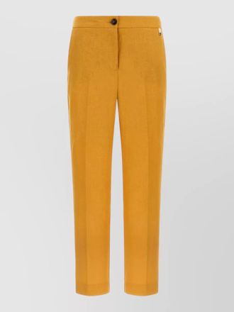 Herno linen straight-leg tailored trousers