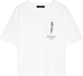 Max Mara floral-print T-shirt - White