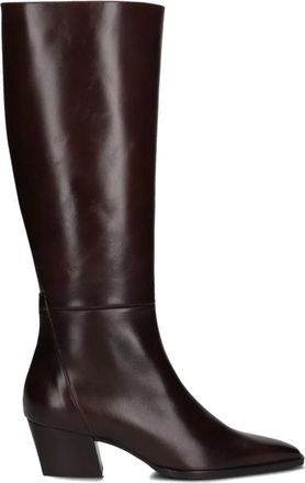 Zinda Schoenen, Dames, Bruin, 38 EU, Leer, Bruine Leren Hoge Laarzen voor Dames