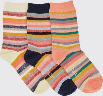 Paul Smith Set 3 paia di calze in cotone a righe multicolor