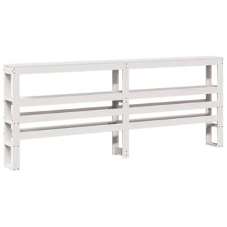 Berkfield Home Headboard with Shelves White 200 cm Solid Wood Pine