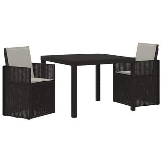 vidaXL Conjunto De Comedor De Jard&iacute;n 3 Pcs Antracita Y Gris Claro Pp Vidaxl