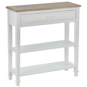 HOMCOM MDF Wide Drawer Console Table White - Home Living | TJ Hughes