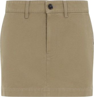 Balenciaga Mini Katoenen Rok - Dames - Rokken - Beige - Maat: XS Katoen