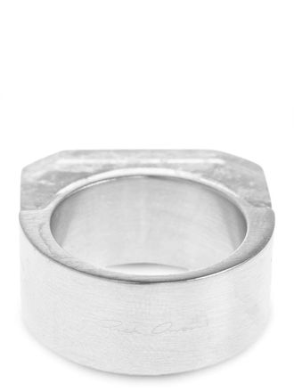 Rick Owens Double Crystal Hollywood Ring - Silver