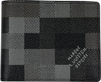 Louis Vuitton Black Noir Leather Wallet (Bi-Fold) (Pre-Owned)