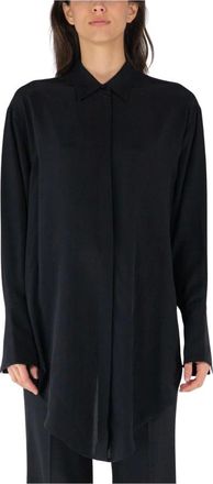 Victoria Beckham Dames, Blouses & Shirts, Zwart, Maat: 2XS Zijde