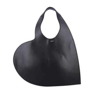 Coperni Double Heart Tote - Dames - Tassen - Zwart - Maat: ONE Size Leer
