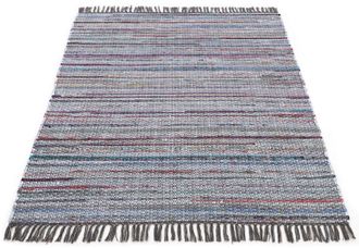 Carpetfine Teppich »Kelim Chindi, Wendeteppich« rechteckig 6 mm Höhe handgewebt, Fleckerlteppich mit Fransen, auch vielen in Läufergrössen