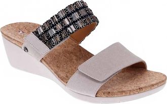 Revere Comfort Shoes Womens Sorrento Wedge Sandal In Pebble