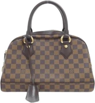 Louis Vuitton Pre-owned Damier Duomo Leren Tas - Dames - Vintage Handtas - Bruin - ONE Size - Vintage