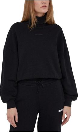 Calvin Klein Cozy Black Logo Sweatshirt - Dames - Sweatshirts - Zwart - S - Hoodies & sweatvesten