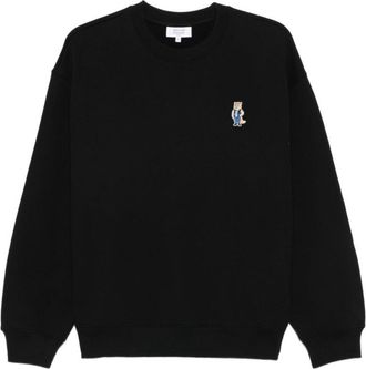 Maison Kitsuné Black Crewneck Logo Sweatshirt