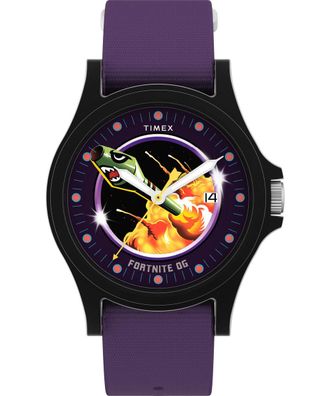 Timex X Fortnite Acadia Mens Purple Watch TW2Y46300 Fabric - One Size