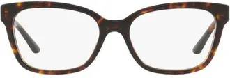 Tory Burch 54mm Square Optical Glasses in Dark Tortoise at Nordstrom