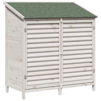 vidaXL Cobertizo De Jard&iacute;n Con Techo Blanco 106 X 56 X 113,5 Cm Vidaxl