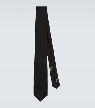 Gucci Corbata GG de sarga de seda