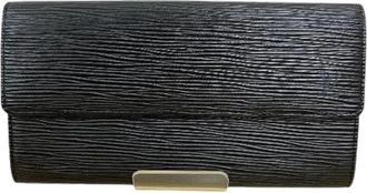 Louis Vuitton Pre-owned Wallets, male, Black, Size: ONE SIZE Pre-owned Porte Monnaie Credit Epi Long Wallet