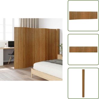 vidaXL Divisore in legno - vidaXL Divisorio Ambienti Marrone Larghezza 800 cm Altezza 165 cm in Bamb&ugrave;