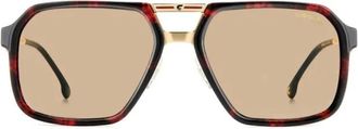 Carrera Sunglasses, male, Brown, Size: 59 MM Victory C 27 Square Double Bridge Sunglasses