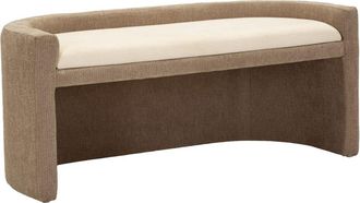 Mauro Ferretti Banco de estilo n&oacute;rdico marr&ograve;n 124x51x53 cm