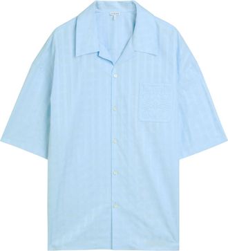 Loewe Checked Logo-embroidered Cotton Shirt - Blue - 50 (IT50 / L)