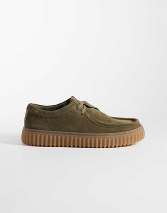Clarks Torhill Bee - Scarpe in camoscio color oliva-Verde