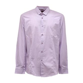 Daniele Alessandrini Casual Shirts, male, Purple, 3XL, 6314Ar Camicia